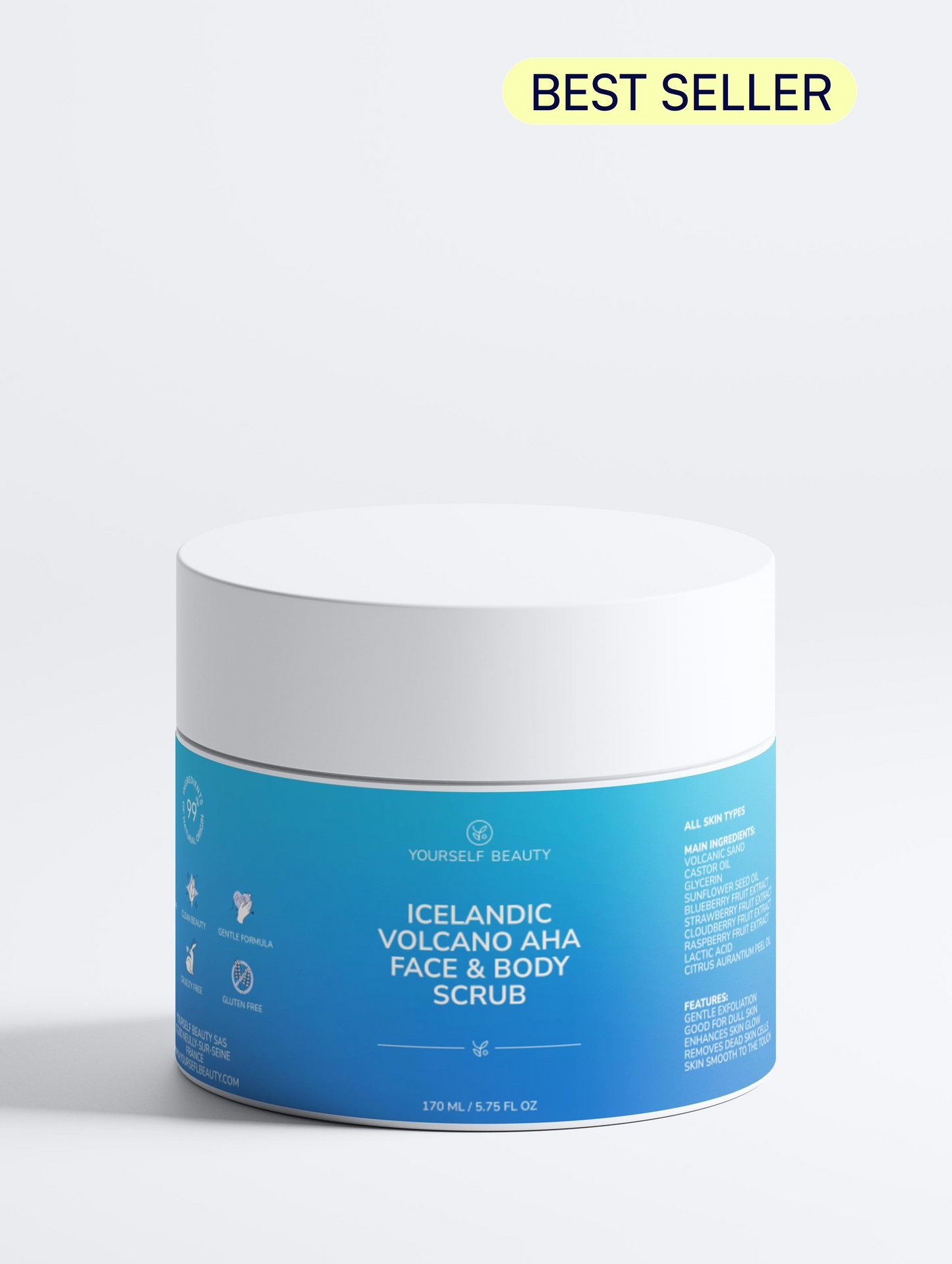 Icelandic Volcano AHA Face & Body Scrub